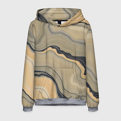 Толстовка-худи мужская Песочный мрамор, цвет: 3D-меланж