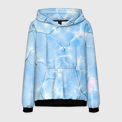 Толстовка-худи мужская Прозрачная голубая вода, цвет: 3D-черный