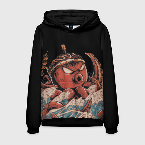 Мужская толстовка Осьминог такояки / 3D-Черный – фото 1