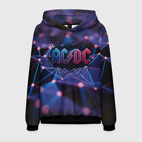 Мужская толстовка ACDC лого в градиенте / 3D-Черный – фото 1