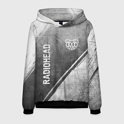 Толстовка-худи мужская Radiohead - grey gradient вертикально, цвет: 3D-черный