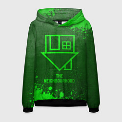 Толстовка-худи мужская The Neighbourhood - green gradient, цвет: 3D-черный