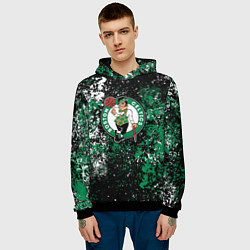 Толстовка-худи мужская Boston Celtics basketball, цвет: 3D-черный — фото 2