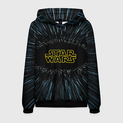 Мужская толстовка Звёздные войны космический прыжок / 3D-Черный – фото 1