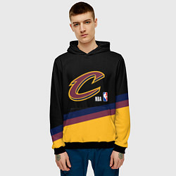 Толстовка-худи мужская Cleveland Cavaliers NBA basketball, цвет: 3D-черный — фото 2