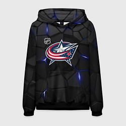 Толстовка-худи мужская Коламбус Блю Джекетс - НХЛ хоккей, цвет: 3D-черный