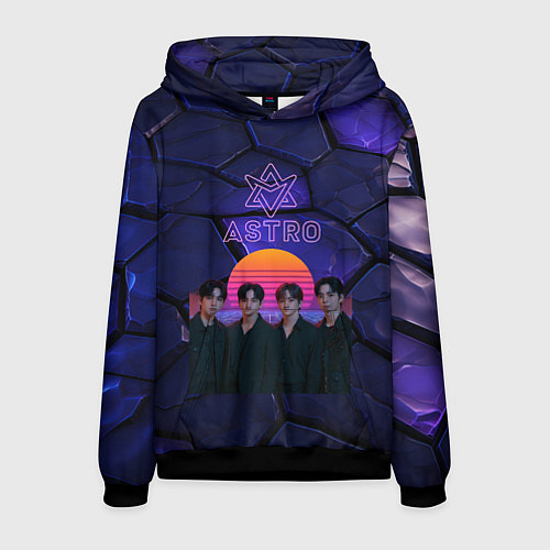 Мужская толстовка Astro retro style / 3D-Черный – фото 1