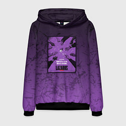Толстовка-худи мужская Lazarus: Violet Pattern, цвет: 3D-черный