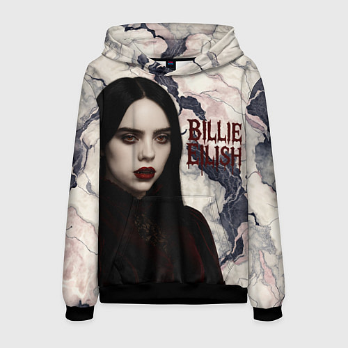 Мужская толстовка Билли Айлиш в стиле готики / 3D-Черный – фото 1