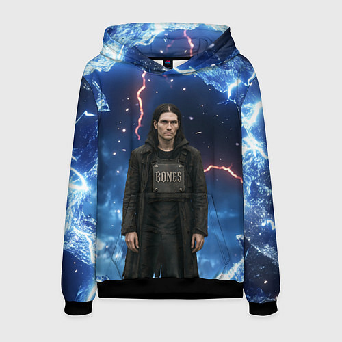 Мужская толстовка Bones в именном бронежилете / 3D-Черный – фото 1