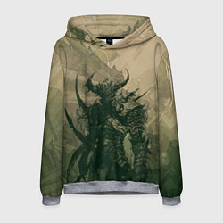 Толстовка-худи мужская Драконий всадник, цвет: 3D-меланж
