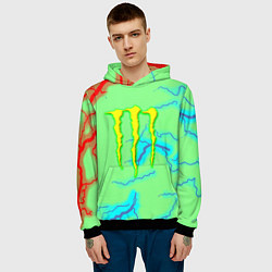 Толстовка-худи мужская Monster energy storm electrix, цвет: 3D-черный — фото 2