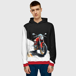 Толстовка-худи мужская Ducati Racer, цвет: 3D-красный — фото 2