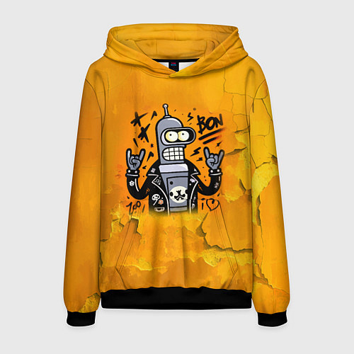 Мужская толстовка Cool Bender - graffiti / 3D-Черный – фото 1