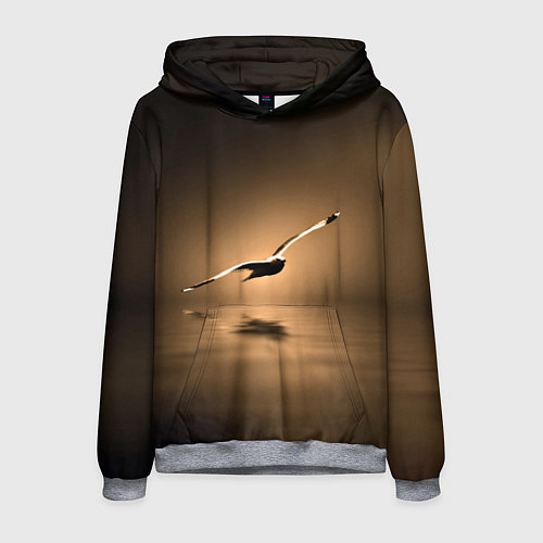 Мужская толстовка Летящая птица / 3D-Меланж – фото 1