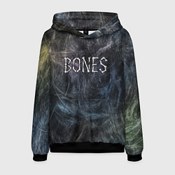Толстовка-худи мужская Bones из костей, цвет: 3D-черный