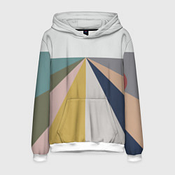 Толстовка-худи мужская Черное солнце красная луна, цвет: 3D-белый