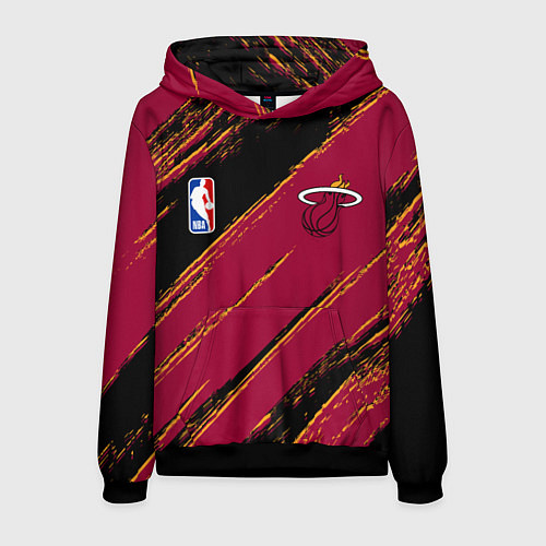 Мужская толстовка Майами Хит - цвета команды / 3D-Черный – фото 1