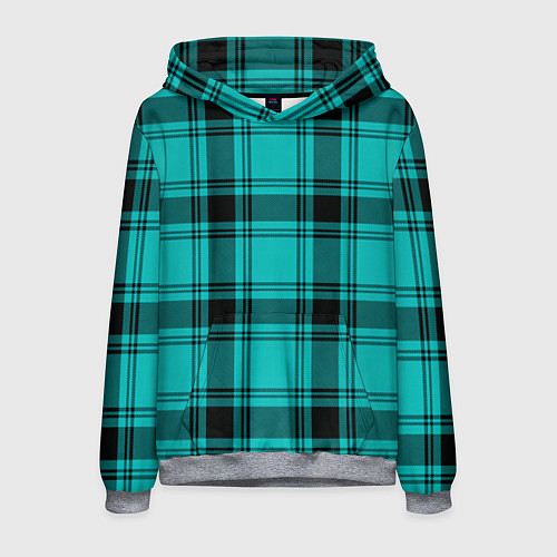 Мужская толстовка Checkered blue / 3D-Меланж – фото 1