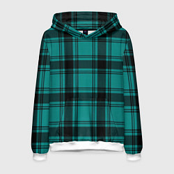 Толстовка-худи мужская Checkered dark blue, цвет: 3D-белый