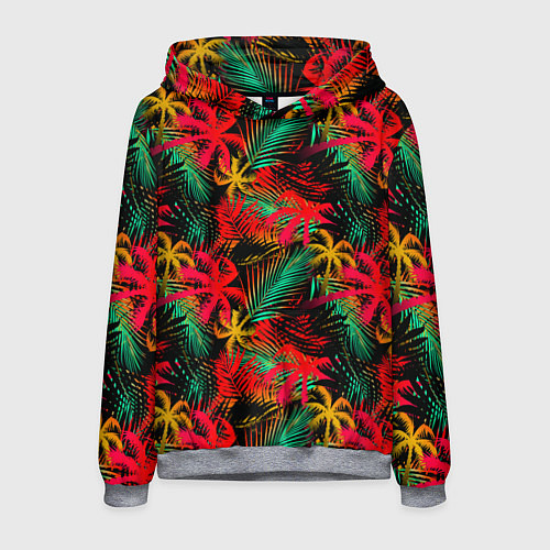 Мужская толстовка Palm yellow red / 3D-Меланж – фото 1