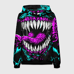 Толстовка-худи мужская Клыки венома, цвет: 3D-черный