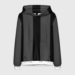 Толстовка-худи мужская Color black grey line, цвет: 3D-белый