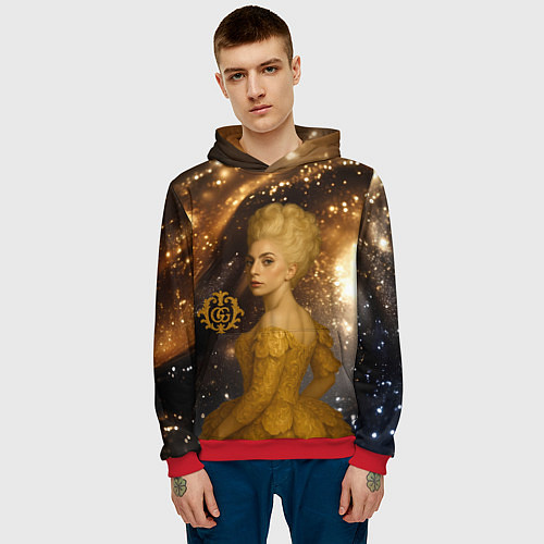 Мужская толстовка Леди Гага ретро стиль / 3D-Красный – фото 3