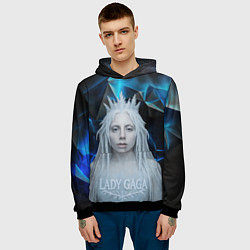 Толстовка-худи мужская Леди Гага стиль снежной королевы, цвет: 3D-черный — фото 2