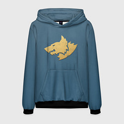 Толстовка-худи мужская Космические Волки, цвет: 3D-черный