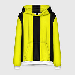 Толстовка-худи мужская Color yellow black line, цвет: 3D-белый