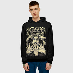 Толстовка-худи мужская Ozzy Osbourne - head and hands, цвет: 3D-черный — фото 2