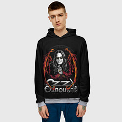 Толстовка-худи мужская Ozzy Osbourne with wings, цвет: 3D-меланж — фото 2