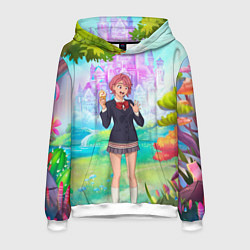 Толстовка-худи мужская Дандадан Сиратори Айра держит мороженое, цвет: 3D-белый