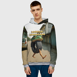 Толстовка-худи мужская Boneca Ambalabu мем, цвет: 3D-меланж — фото 2