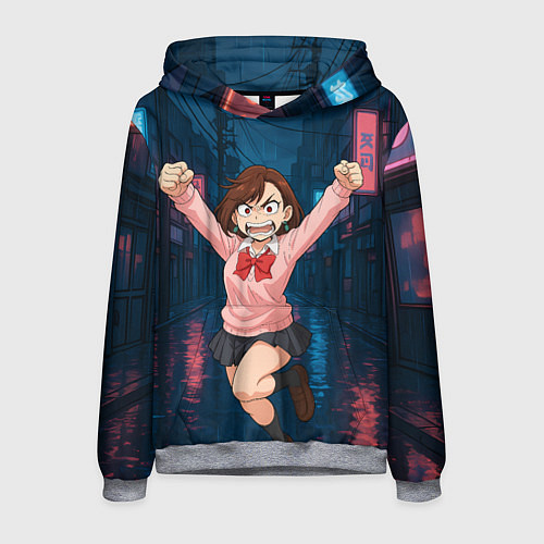 Мужская толстовка Сиратори Айра в ярости / 3D-Меланж – фото 1