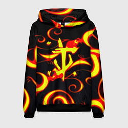 Толстовка-худи мужская Doom dragon steel fire, цвет: 3D-черный