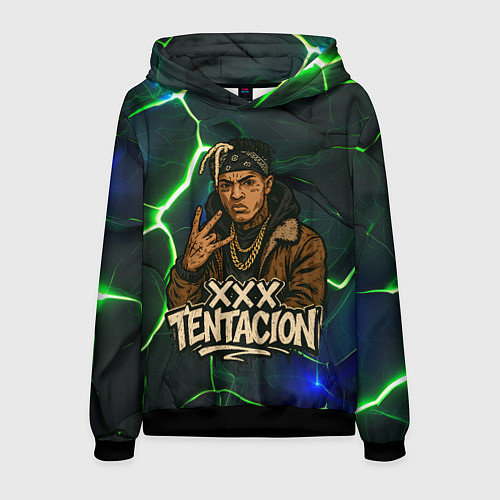 Мужская толстовка XXXTentacion anime style / 3D-Черный – фото 1