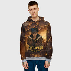 Толстовка-худи мужская XXXTentacion anime style, цвет: 3D-меланж — фото 2