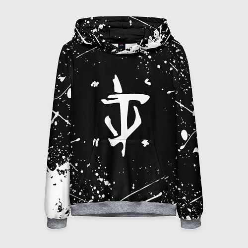 Мужская толстовка Doom краски белые / 3D-Меланж – фото 1