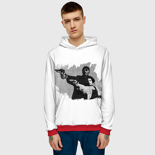 Мужская толстовка Леон рисунок / 3D-Красный – фото 3