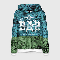 Толстовка-худи мужская Флаг десантников ВДВ, цвет: 3D-белый