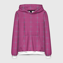 Толстовка-худи мужская Color pink stripes, цвет: 3D-белый