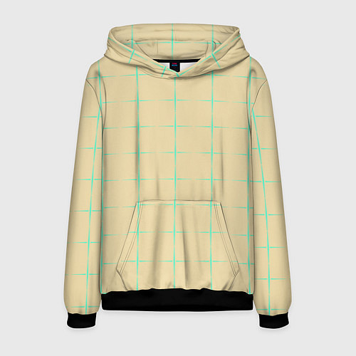 Мужская толстовка Color beige green crosses / 3D-Черный – фото 1