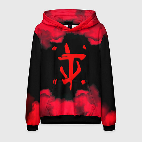 Мужская толстовка Doom огненные краски / 3D-Черный – фото 1