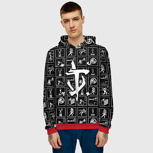 Мужская толстовка Doom x portal / 3D-Красный – фото 3