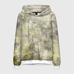 Толстовка-худи мужская Абстракция - yellow acidic liquid, цвет: 3D-белый