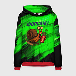 Толстовка-худи мужская Бешеная улитка с энергетиком - форсаж, цвет: 3D-красный