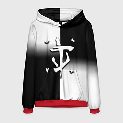 Толстовка-худи мужская Doom black geometry, цвет: 3D-красный