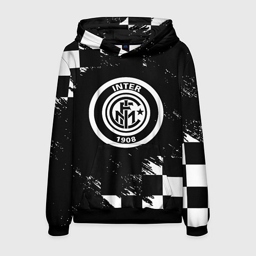 Мужская толстовка Inter клетка краски / 3D-Черный – фото 1